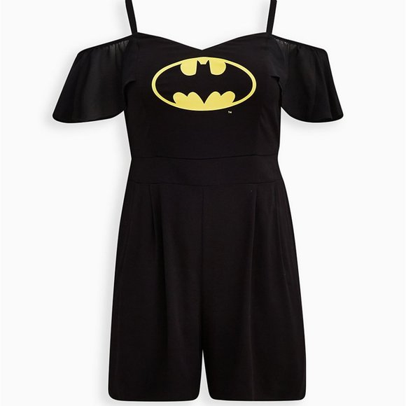 ❤️NWT VINTAGE TORRID DC BATMAN COSTUME ROMPER, SUPER SOFT, ORIGINAL PACKAGING - Picture 8 of 10